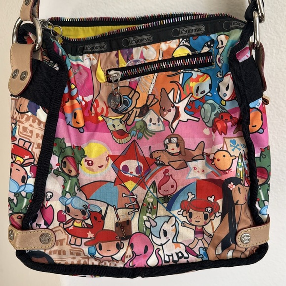 LeSportsac x Tokidoki Collab Crossbody Bag - Bambinone Spiaggia Beach Design - Picture 2 of 13